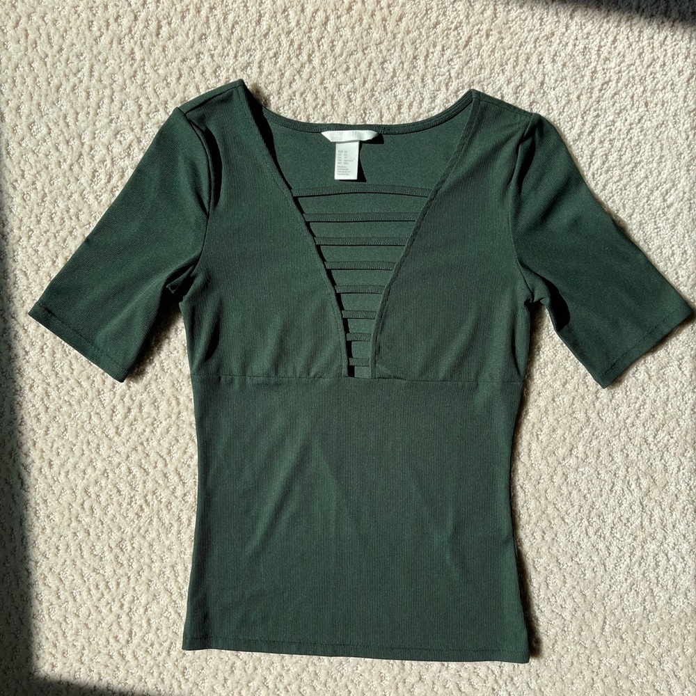 H&M Deep V Top
